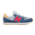 Sneakers blu in similpelle e tessuto con logo rosso New Balance 500, Brand, SKU s323000139, Immagine 0